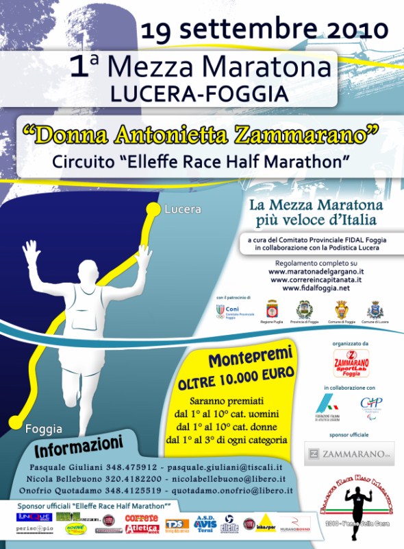 1^ edizione Mezza Maratona Lucera-Foggia